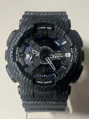 Casio G-Shock Men's Analog
Digital Resin Watch with Dark Blue Denim GA-110DC-1A